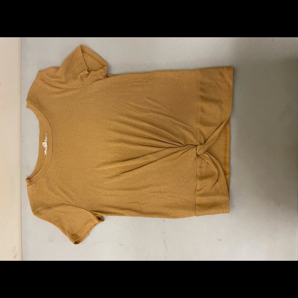 Pink Rose Yellow Shirt